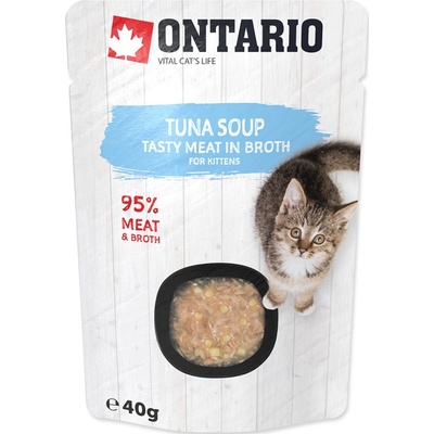 Ontario polievka pre mačiatka tuniak, ryža a zelenina 40 g