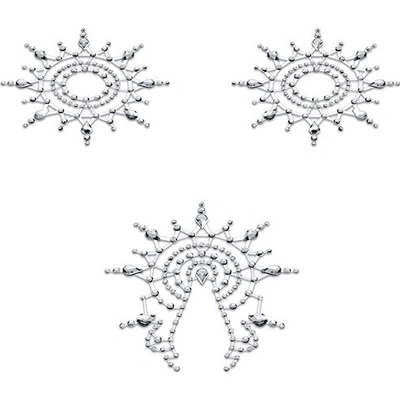 Petits JouJoux Crystal Sticker Breast & Pubic Jewelry Set of 3 White