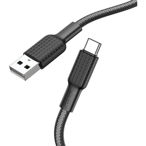 hoco. X69 USB кабел за данни - Type-C, 100 см, ЧЕРЕН/БЯЛ (X69_USB_TYPEC_BW)