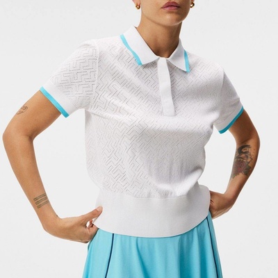 J.Lindeberg Dámska polokošeľa Lomi Knitted Shirt White