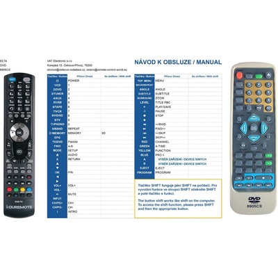 GENERAL ELTA 8905CS, 8883CS, 8909CS, 8892DVDP - съвместимо дистанционно управление на марката General (8905CS, 8883CS, 8909CS, 8892DVDP)