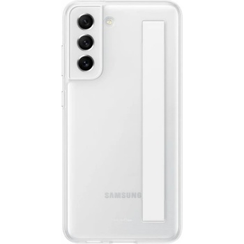 Samsung Оригинален гръб Samsung Clear Strap Cover за Galaxy S21 FE - Бял, EF-XG990CWE