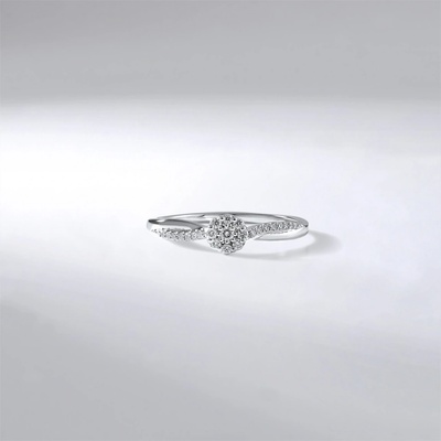 Lillian Vassago Zásnubní briliantový Prsten z bílého zlata LLV59 DR129W