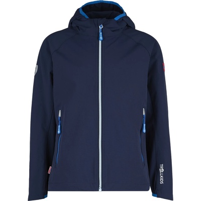TROLLKIDS Детско ежедневно яке Trollkids Kid's Kvalvika Jacket Softshell jacket - Navy / White / Med Blue - размер 104 (EU) (703-2691-0213)