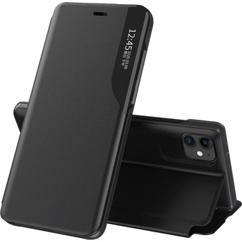 HQWear Елегантен кожен кейс-тефтерче Eco Leather View за Apple iPhone 13 Pro Max, Черен (9145576231050)