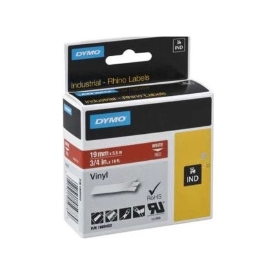 páska DYMO 1805422 PROFI D1 RHINO White On Red Vinyl Tape (19mm) (1805422)