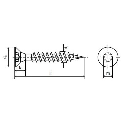 Vrut WINTECH kov. MKE-A dvouch. 4,0 x 35 ZB / balení 1 000 ks