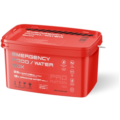 Emergency food/water box Цвят: червен