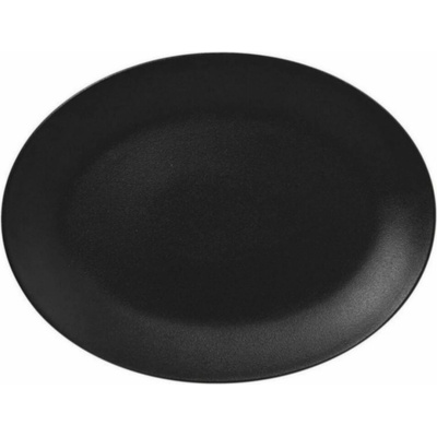 RAK Porcelain Talíř oválný 36 x 27 cm černá RAK-NFNNOP36BK