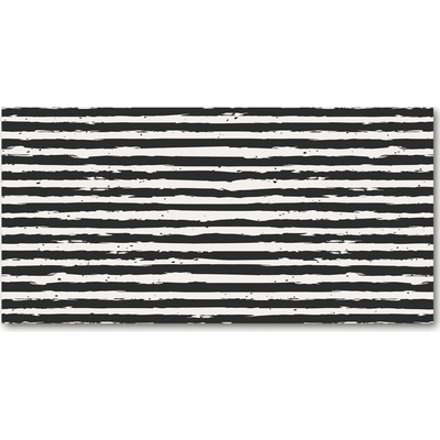 Foto obraz sklo tvrzené čiernobiele pásky 100x50 cm