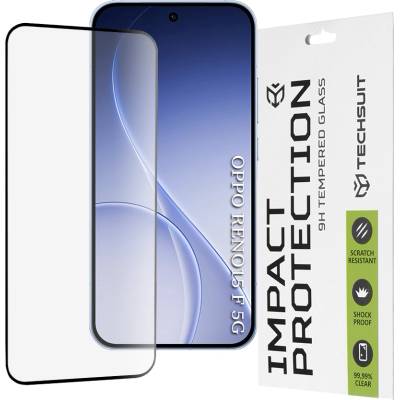 Techsuit Стъклен протектор за Oppo Reno15 F / Reno15 FS 5G - Techsuit 111D Full Cover - Черен