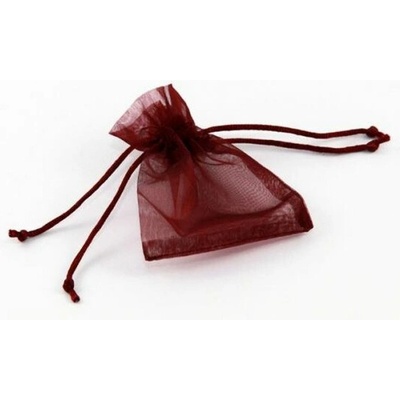 Dárkový sáček organza cca 20x25cm burgundy- tmavě červený (pytlík z organzy-tmavě červená)