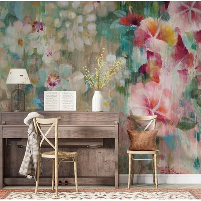 Art Gift Decor Фототапет с ръчно рисувани цветя