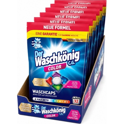 WaschKönig kapsle na praní Active Proteine 5v1 Color 6 x 32 PD