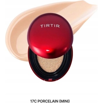 TIRTIR Mask Fit Red Cushion SPF 40 PA++ 17C Porcelain Dlhotrvajúci make-up na tvár v hubke 18 g