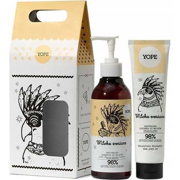 YOPE Přírodní šampon na vlasy Ovesné mléko 300ml kondicionér na vlasy Ovesné mléko 170ml