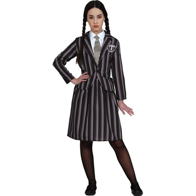 Fiestas Guirca Момичешки костюм Уенсдей униформа