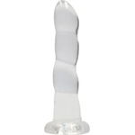 RealRock Bulbous Dildo with Suction Cup 17cm Transparent