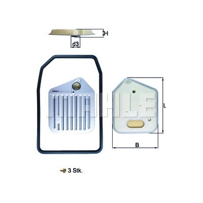 Hydraulický filter automatickej prevodovky MAHLE ORIGINAL HX 163KIT (HX163KIT)