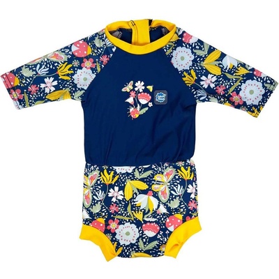 Splash About Plavky Happy Nappy kostýmek rukáv Sunsuit Garden Delight
