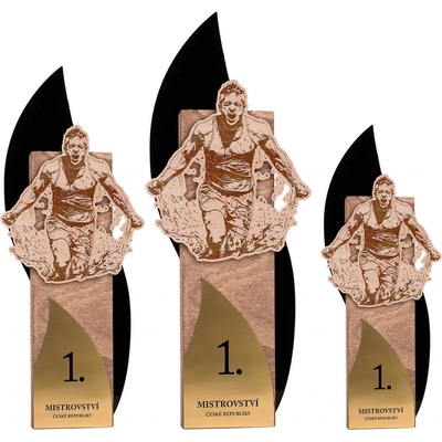 HOORAY s.r.o. Trofej se sportovní siluetou OCR muž Malá výška 30 cm