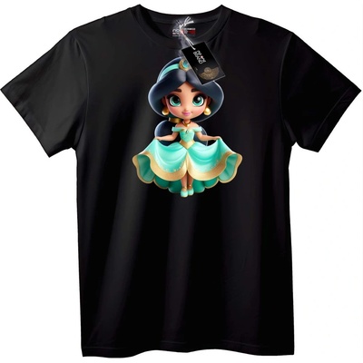 NOONEBRAND Тениска Chibi принцеса - M, Black