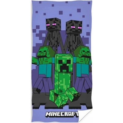 Carbotex Bavlnená froté osuška 70x140 cm Minecraft Enderman Monster