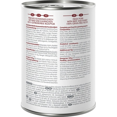 Wolf of Wilderness Red Meat Junior Ruby Midnight 6 x 400 g