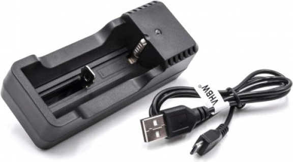 VHBW Зарядно за батерии Li-Ion 18500 / 18650 / 14500 / 18350, MicroUSB (800117714)