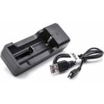 VHBW Зарядно за батерии Li-Ion 18500 / 18650 / 14500 / 18350, MicroUSB (800117714) Зарядно за батерии