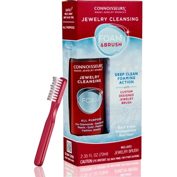 Connoisseurs Комплект за почистване на бижута Connoisseurs с четка и лилава кърпа