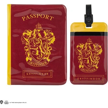 Distrineo Калъф за паспорт и етикет за багаж -Хари Потър - Грифиндор