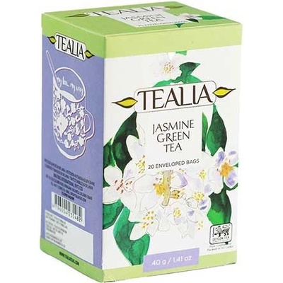 Tealia Jasmine Green Tea zelený čaj s jasmínem 20 sáčků