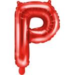 PartyDeco Балон от фолио Mini - Буква P 35см червен