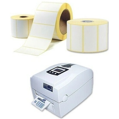 CDRmarket ETRL-T-RE-40X30 Samolepicí etikety odnímatelné 40x30 mm, 1000ks, termo, role, bílá