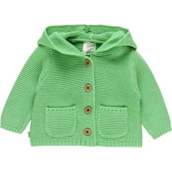 Boboli detský sveter s kapucňou 112037 zelená