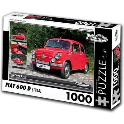 Retro cars - Puzzle Fiat 600 D II (1966) - 1 000 piese
