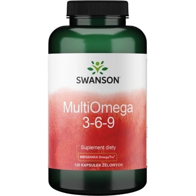 Swanson MultiOmega 3-6-9 ľanový Borákový a rybí olej 120 mäkkých gélov