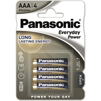 Panasonic everyday power батерия със супер дълъг живот aaa, алкална, 4 бр. /пакет lr03eps/4bp (lr03eps/4bp)