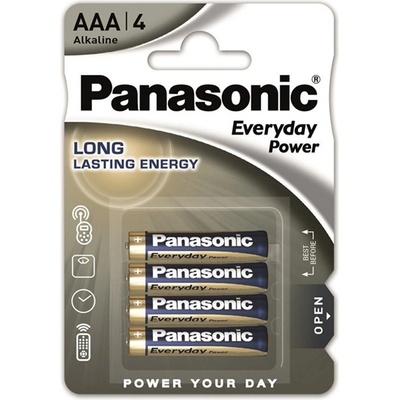 Panasonic everyday power батерия със супер дълъг живот aaa, алкална, 4 бр. /пакет lr03eps/4bp (lr03eps/4bp)