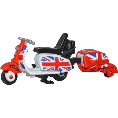 Oxford Scooter & Trailer Union Jack 1:76
