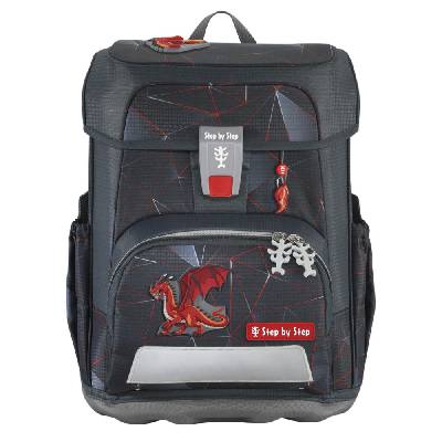 HAMA Školní aktovka CLOUD pro prvňáčky - 5-dílný set, Step by Step Dragon Drako, certifikát