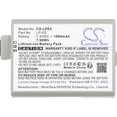 Cameron sino Батерия за камера CANON LPE5 LiIon 7.2V 1080mAh Cameron Sino (CS-LPE5)