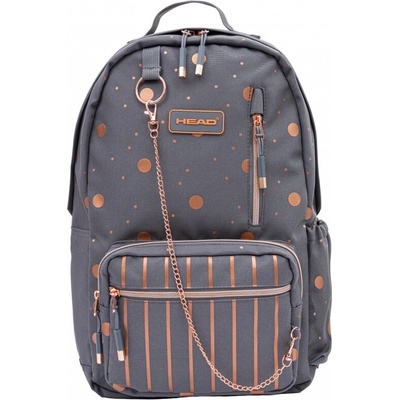 Astra Ученическа раница, head, Златно-сива, ab100, 42х29х18 см