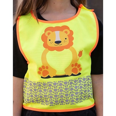 Korntex Wildlife detská reflexná vesta KX119K Lion Yellow