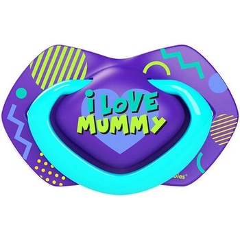 Canpol Babies 2 ks symetrických silikon cumlíkov Neon Love Baby modrá