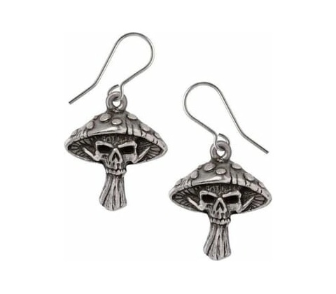 Alchemy Gothic Náušnice Jedovaté houbičky E492