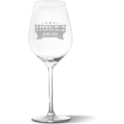 Sablio Pohár na víno Hokej je môj život 490 ml