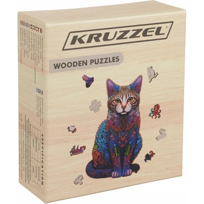 Kruzzel Дървен пъзел Kruzzel - Котка (KRU22878)