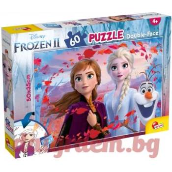 Lisciani Пъзел lisciani 65318 - 60 части - Замръзналото кралство 2, двулицев пъзел (li65318)